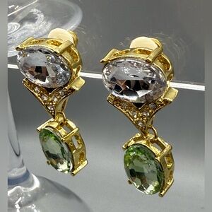 Elegant Gold and Green Drop Earrings by Arnold Scandinavian